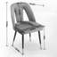 Collection Blue, chaise de salle à manger avec revêtement en velours et garniture cloutée, 2 pièces, têtes de clou en métal noir moderne, 2 pièces