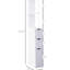 Armoire de salle de bain blanche 54 po - Tablette à 2 niveaux et tiroirs pour rangement compact H 53,75 po et rangement autoportant en lin étroit