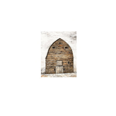Brown Famrhouse Wall Art with Textured Old Barn Paintings Modern Abstract Rustic Artwork，Solid Wood Frame Support,16 X 24