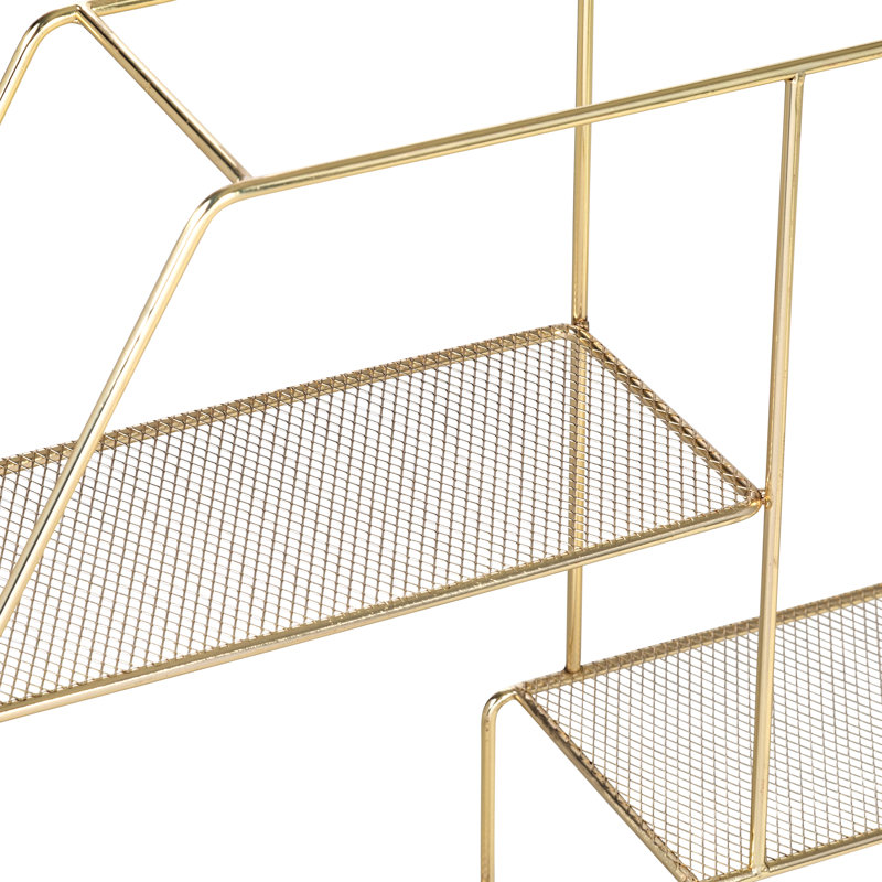 Amirul 4 Piece Hexagon Metal Accent Shelf