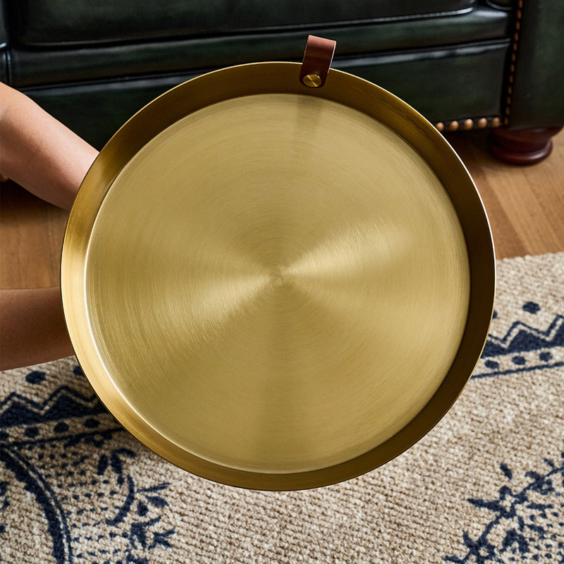 Petite table basse en métal et bois de noyer durable