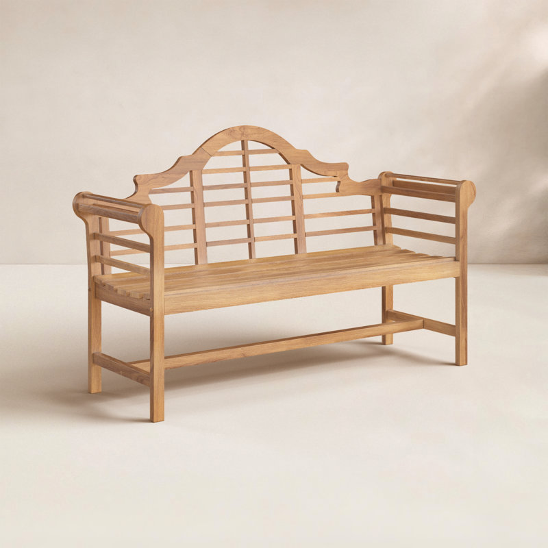 Banc de jardin pour l'extérieur Bea Teak, H 41 po x l 65,75 po x P 23,5 po