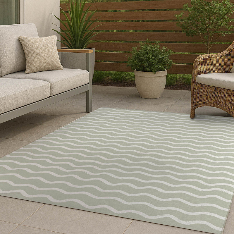 Tapis d'extérieur antidérapant Wiggle Row, Rectangulaire 2 pi x 3 pi