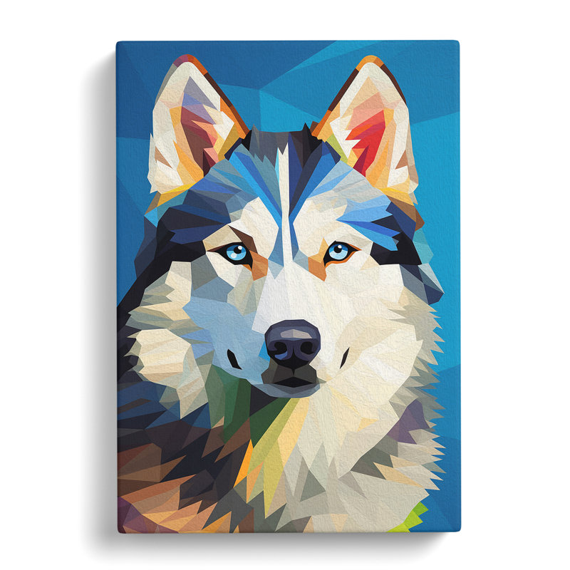 Husky Minimalism Art - Wrapped Canvas, 76cm H x 50cm W x 3cm D