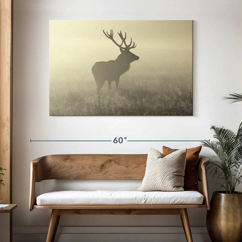 Cerf Crowle Mist, H 32 po x l 48 po
