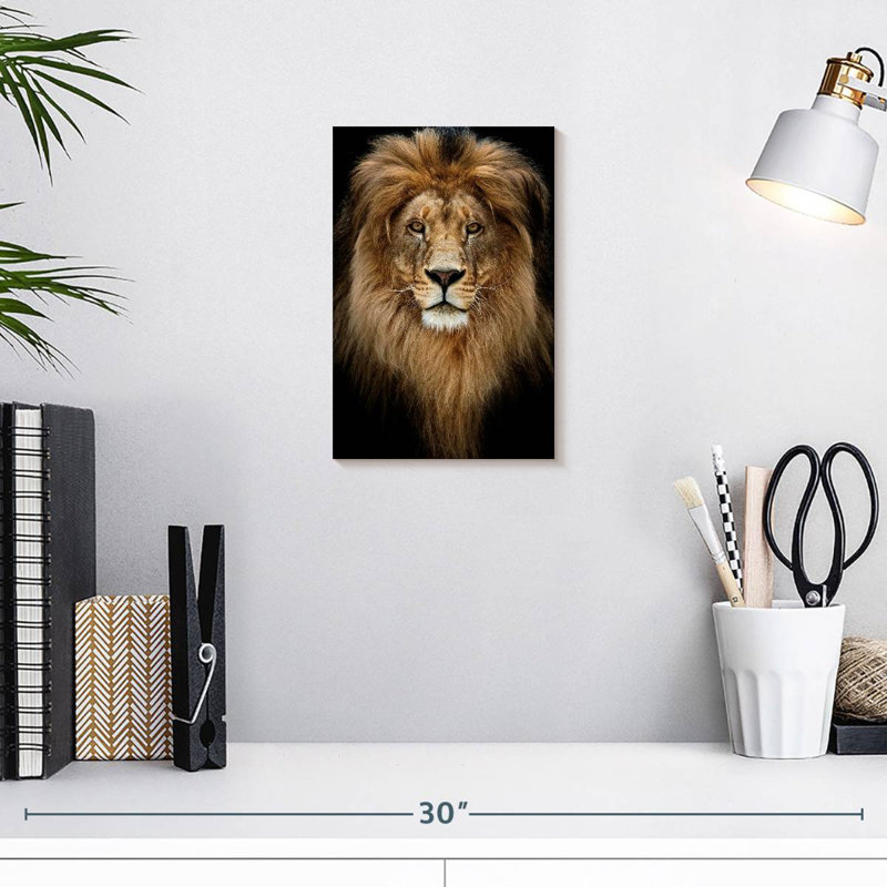 Brampt Kingly Lion Head, 12" H x 8" W