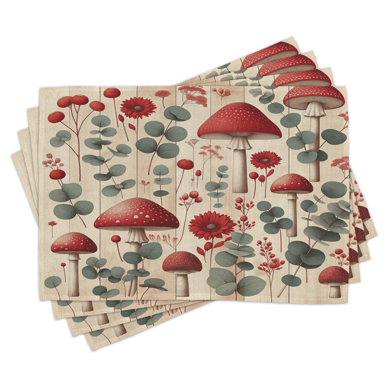 Ensemble de 4 napperons rustiques Ambesonne