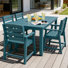 Ensembles de salle à manger de patio 5 pièces avec fauteuils