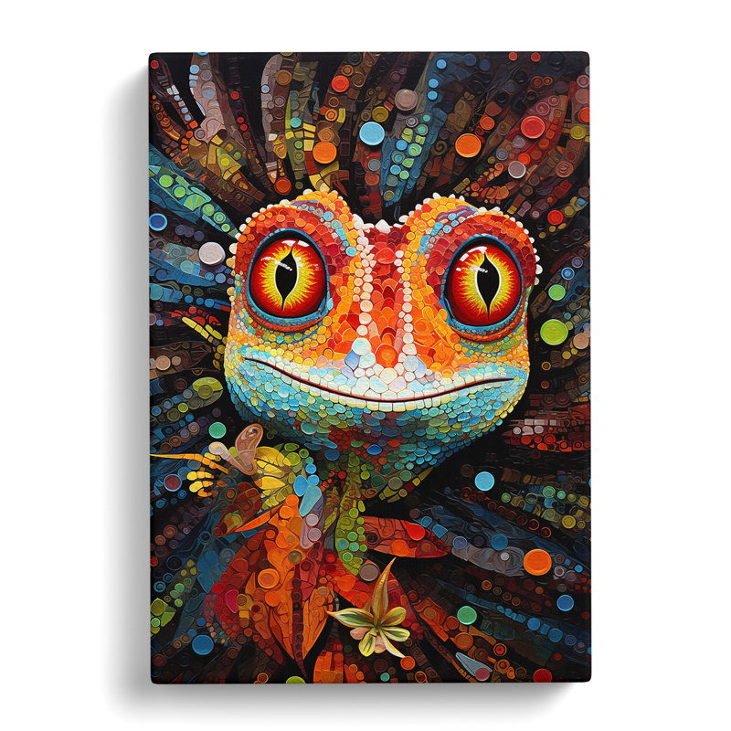 Gecko Orphism - Wrapped Canvas, 50cm H x 35cm W x 3cm D
