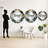 Roxeann Antique Beige And Blue Marrocan Tiles - Geometric  Unique Wall Mirror Decor, Modern Large Round Mirror, Printed Metal Art-1557137691