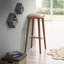 Tabouret de bar en similicuir avec structure en bois massif brun et brun clair 30 pouces Jason