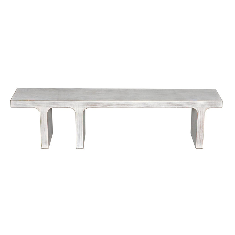 Kir Solid Wood Dining Bench, White