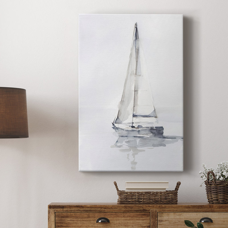 Misty Harbour I -Custom Wrapped Gallery Cavas, 18" H x 12" W