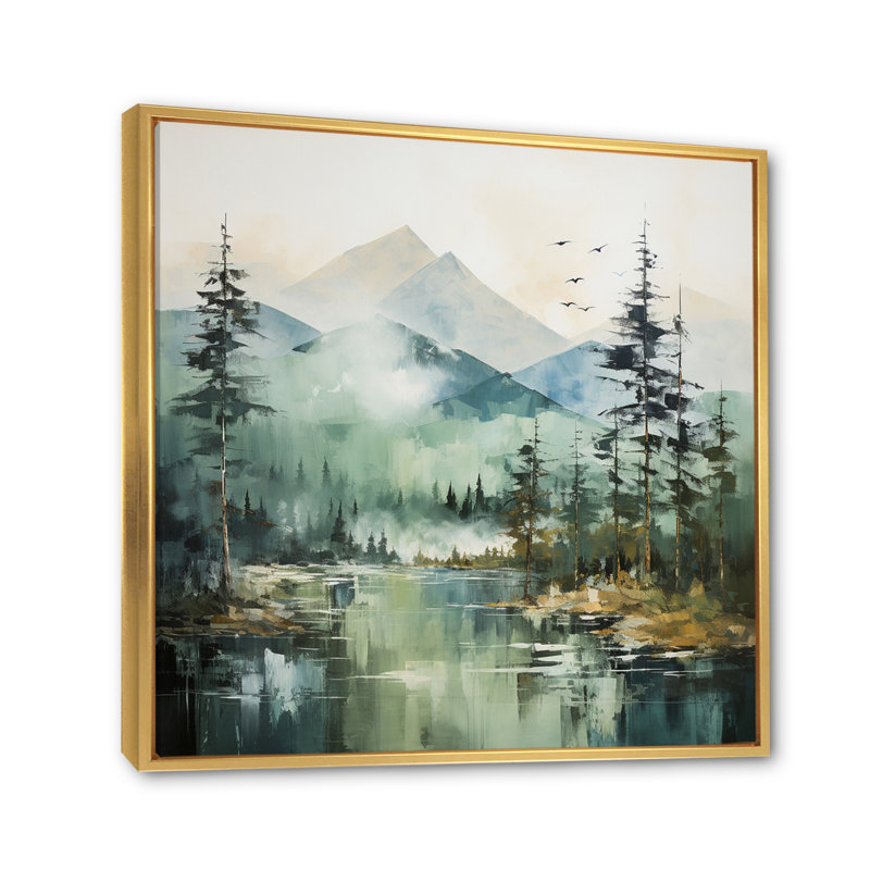 «Bold Landscape Canada Emerald Wilderness I», reproduction, H 30 po x l 30 po x P 1 po, Cadre flottant doré