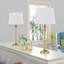 Lampe de table moderne en laiton poli L 26 po avec interrupteur à bouton et abat-jour en lin L chariot-1675941240