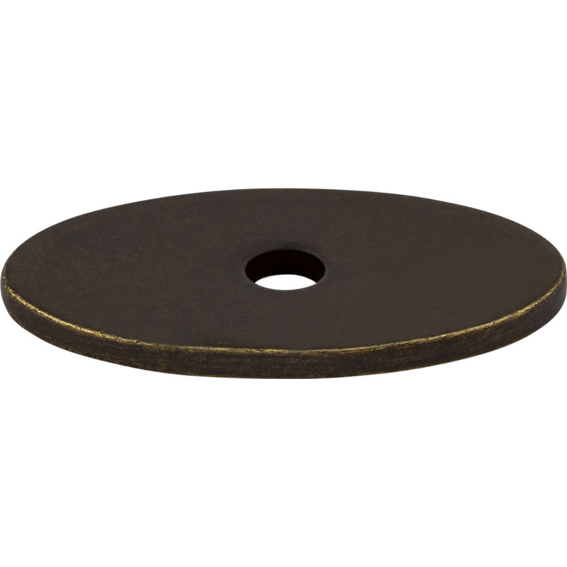 Oval  Backplate, German Bronze, 1.25" H x 0.75" W x 0.625" D