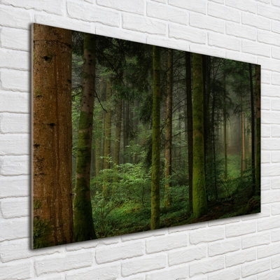 Fog In The Forest - Unframed Art Prints on Glass