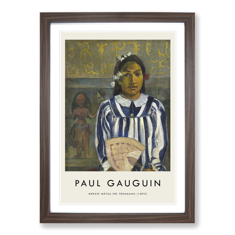 Tehamana by Paul Gauguin - Picture Frame Painting, Walnut Framed, 65cm H x 48cm W x 2cm D