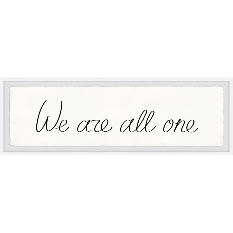 Frisbee We Are All One, reproduction encadrée, H 15 po x l 45 po x P 1,5 po
