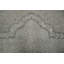 Élégant tapis gris argenté à motif rétro 5 x 8