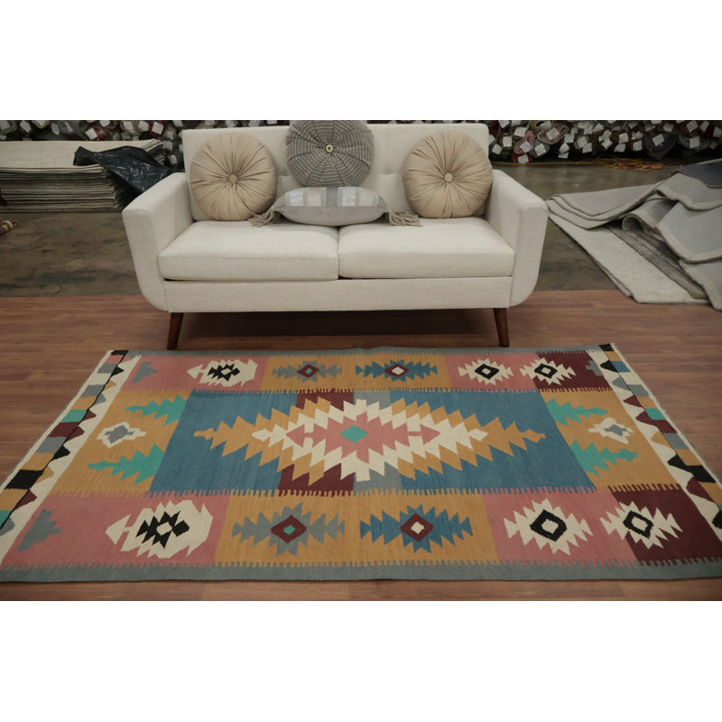 Tapis turc géométrique Kilim 4 x 7