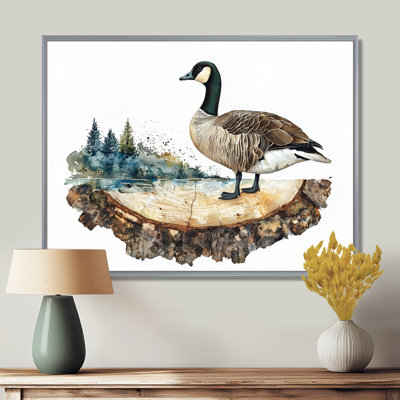 «Canadian Goose By The Lake III», art mural sur toile