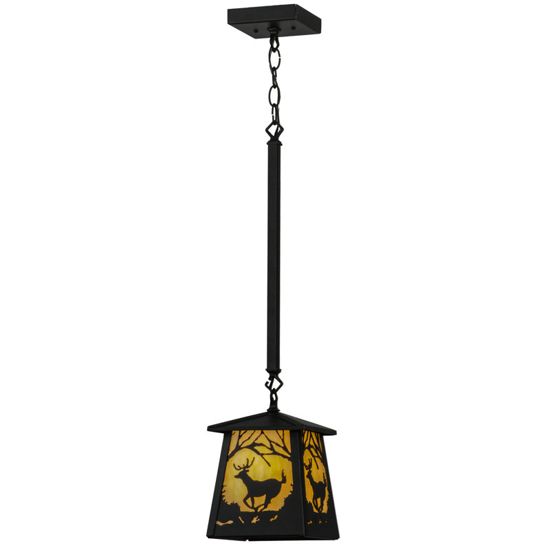 Rustic Lodge 1 - Light Pendant, Textured Black