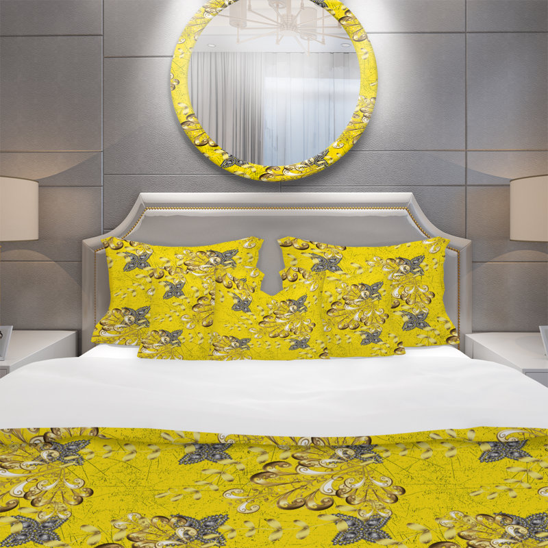 Abstract Illustration Texture - Contemporary Abstract Duvet Cover Set - Microfiber Polyester, King Duvet Cover + 2 Shams