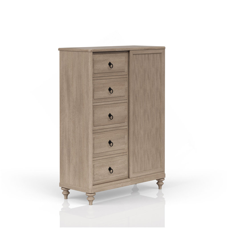 Commode 5 tiroirs finition sable