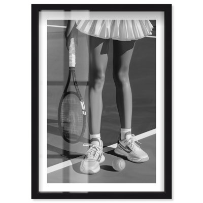 Tennis Day Shadowbox Print Sports Framed Prints by Notoriart, Black Frame, 25 x 37