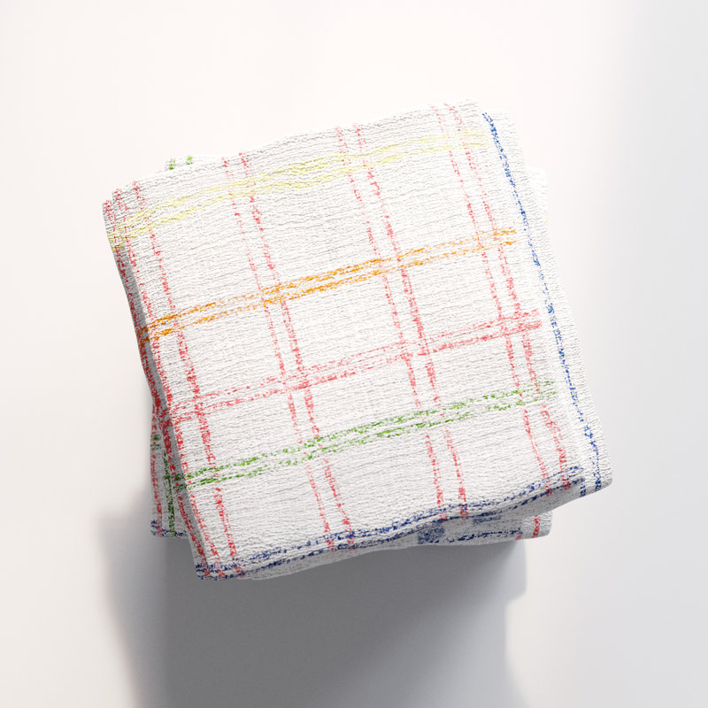 Cotton Stripe Waffle Tea Towel Kitchen Towel