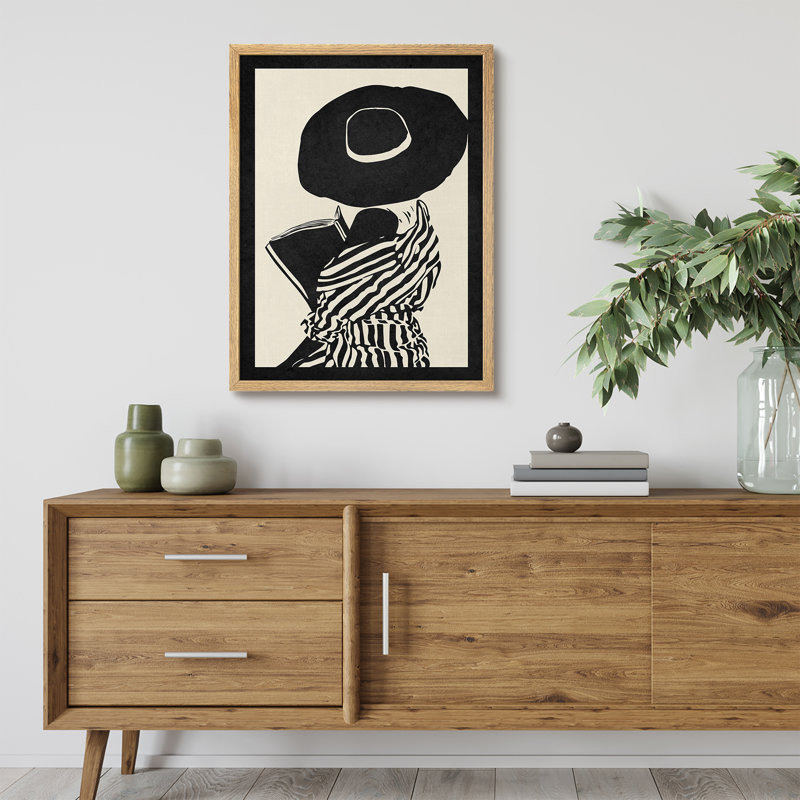 Art mural encadré noir et blanc à la mode, impression minimaliste moderne pour le décor d'une chambre ou d'un vestibule