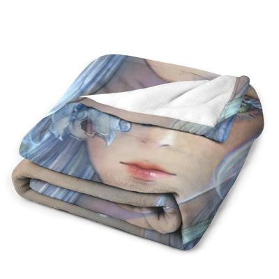 Ethereal Woman With Luxury Flannel Throw Blanket, Soft Warm Fuzzy Blanket for Living Room Sofa Bed Home Decor