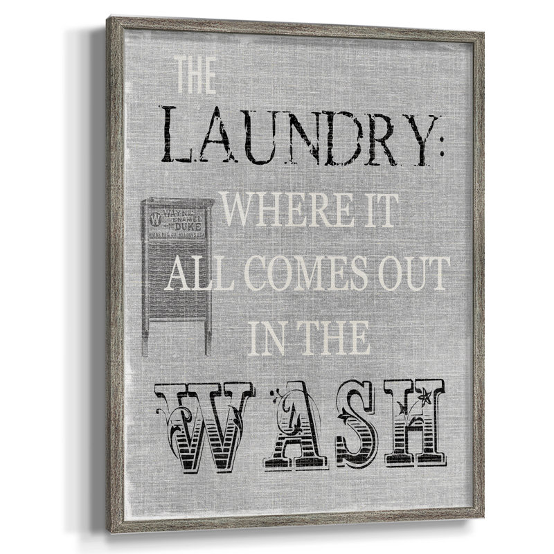 «Out in the Wash», reproduction encadrée - bois massif, H 15 po x l 12 po