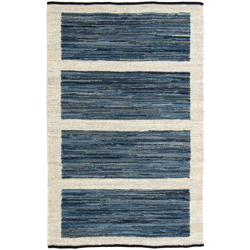 Tapis en coton lavable à surpiqûres, Rectangle 5 pi x 7 pi