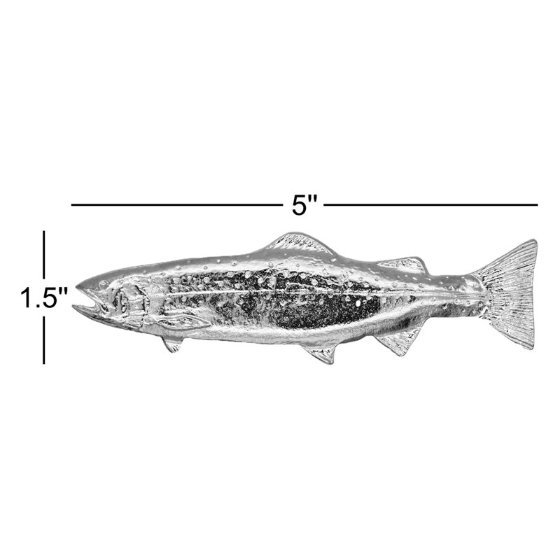 Poignée fantaisie longue 15/16 po Long Trout 2, Étain