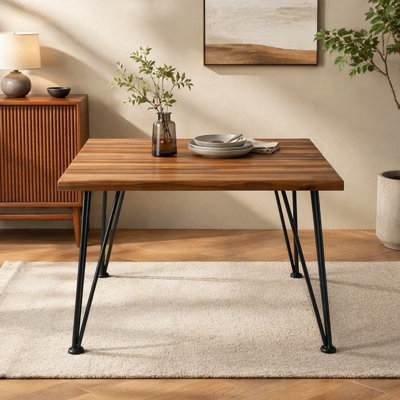 ZION INDUSTRIAL WOOD AND METAL COFFEE TABLE