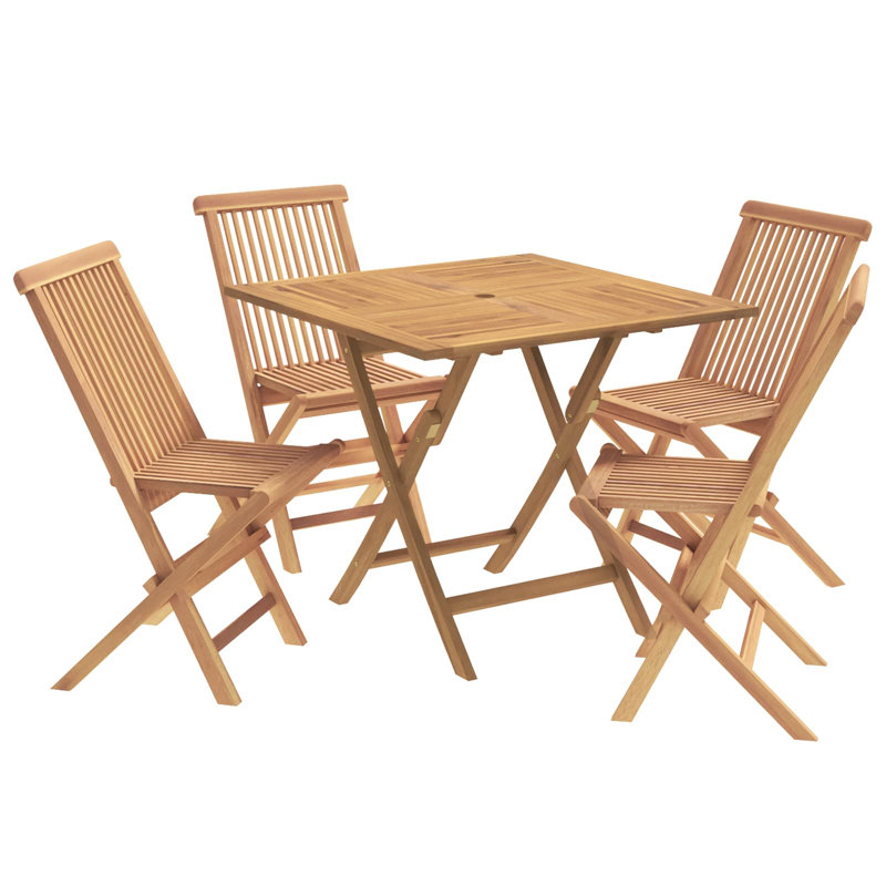 Solid Wood Patio Dining Set Table,, 4