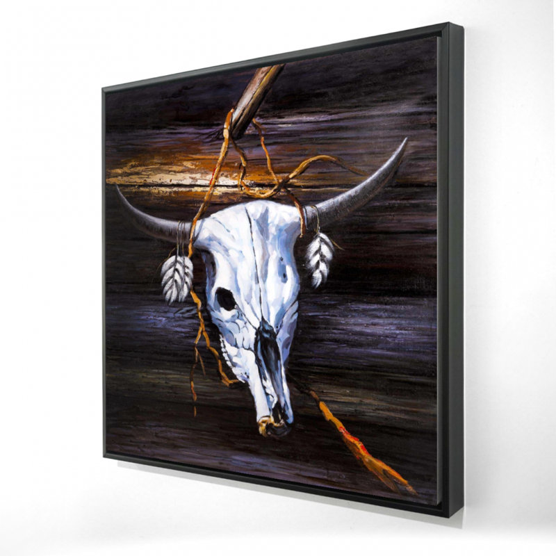 " Hanged Skull On A Wood Wall "