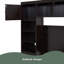 Lit double avec armoire et tablette tout-en-un