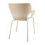 Fauteuil empilable d'extérieur Allenhurst de couleur beige-257146091