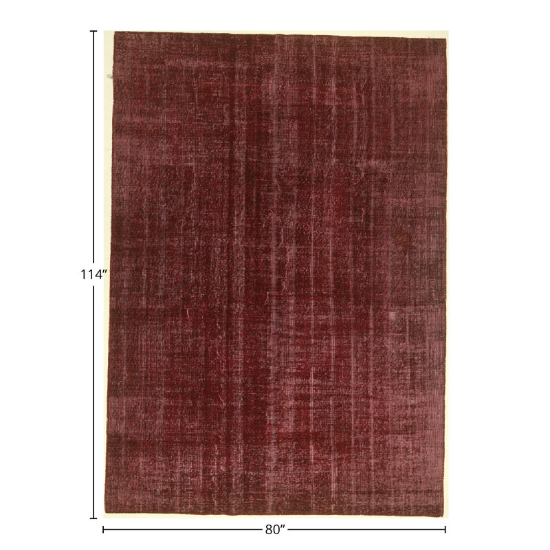 Hand Knotted Area Rug in Red