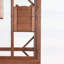 Grande cage extérieure pour chat en bois à 2 niveaux sur roulettes verrouillables, cage en forme de sapin massif avec plateformes à plusieurs niveaux et maison de repos, résistante aux intempéries et à l'épreuve des prédateurs