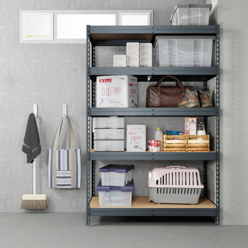 Heavy-Duty Steel 5-Shelf Garage Storage Unit, 48in x 20in x 70in