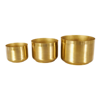 3 Piece Metal Indoor Outdoor Planter Set