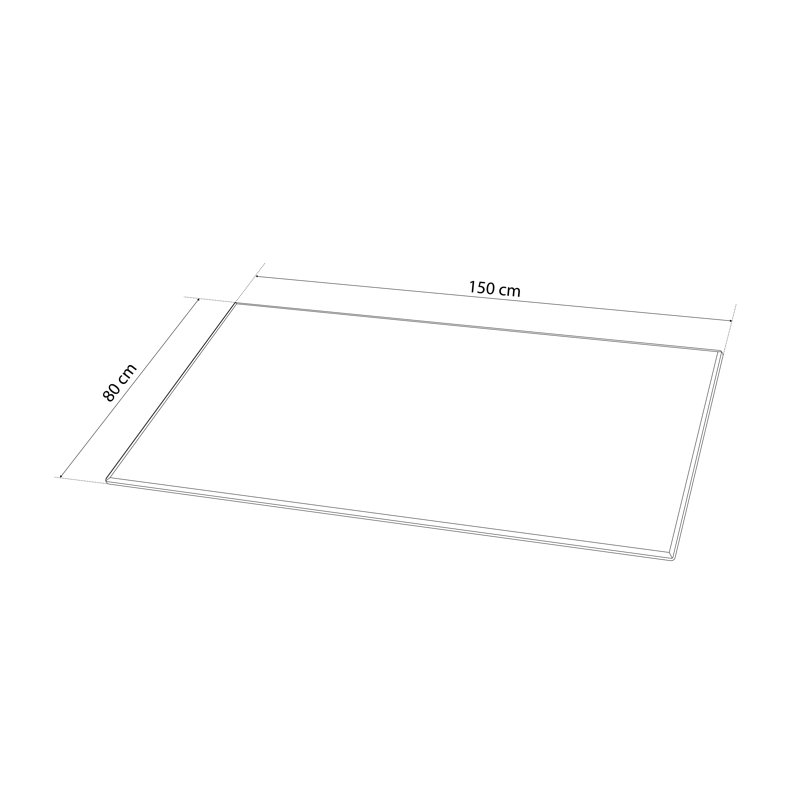 Protecteur de table transparent Baysen, L 80 cm x L 150 cm
