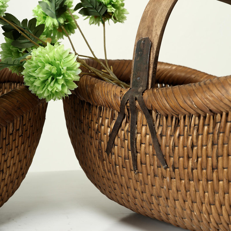 Hand Woven Wicker Decorative Basket
