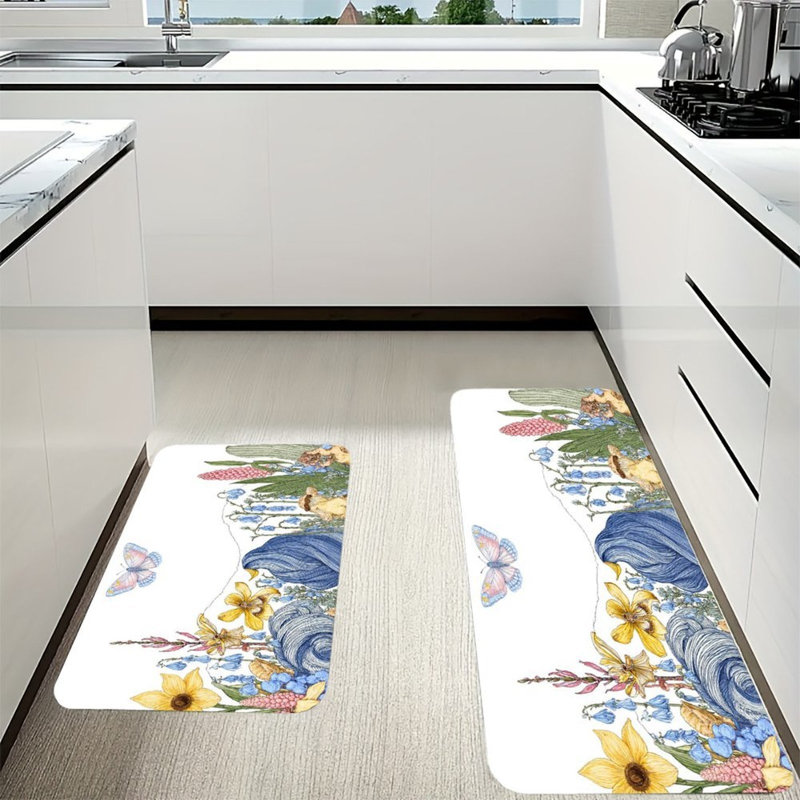 Ensemble de 2 tapis de cuisine Whimsical Botanical