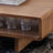 Solid wood tea table with medieval design