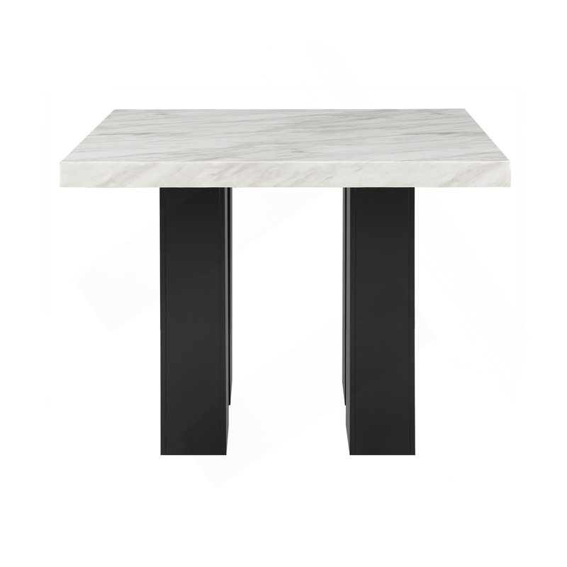 Ensemble de table de bar et tabouret de bar blanc MIKHA, Blanc